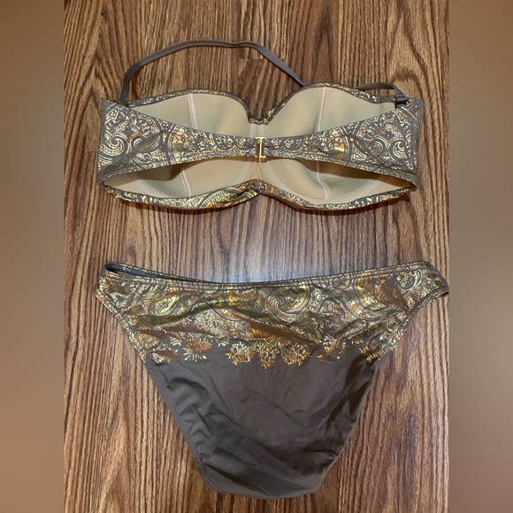 Victoria’s Secret HTF taupe gold vintage bikini 38d L - Picture 4 of 6